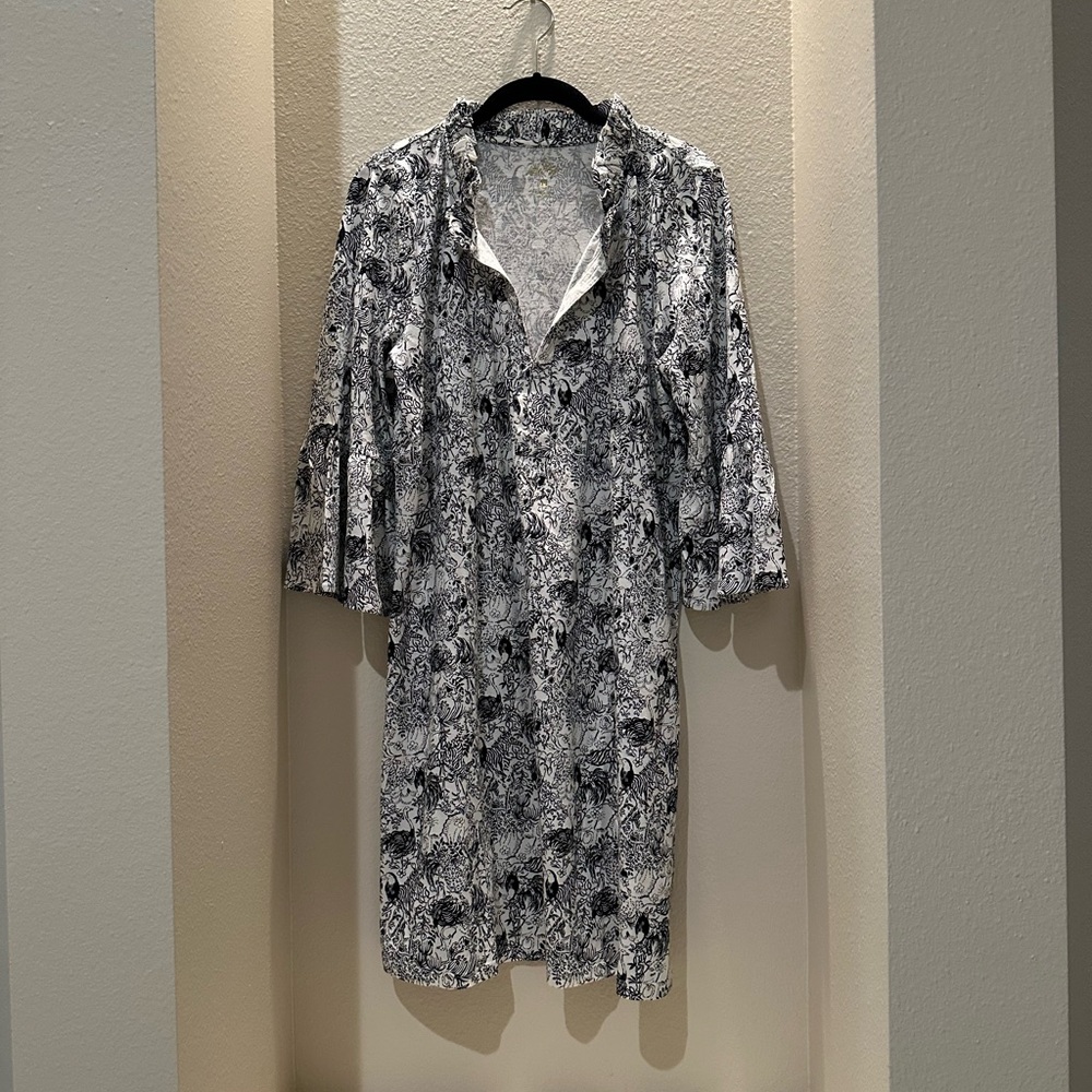 Lilly Pulitzer Black and White Patterned Dress